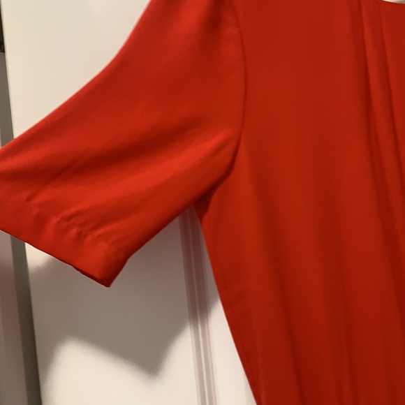 BCBG Maxazria Red Jumpsuit (Wide-Leg, Open Back) - Picture 3 of 8